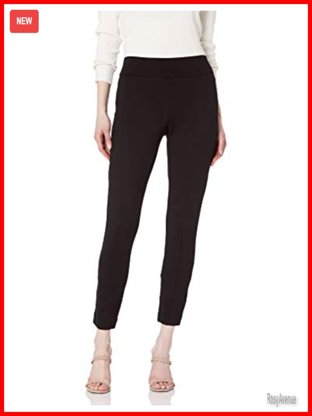 Pull On Compression Ankle Pants Slimming Work Office Trousers